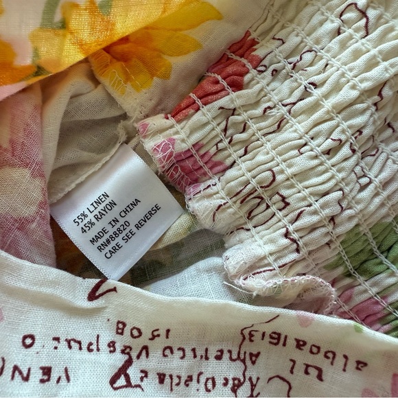 Calypso St. linen blend Ruffled top - Picture 4 of 6